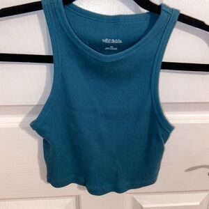 Wild Fable Blue Ribbed Crop Top